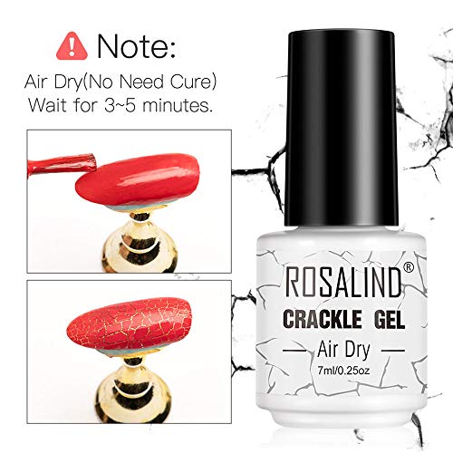 Conjunto de esmalte de uñas de gel craquelado para manicura Conjunto de arte de uñas Secado al aire Necesidad Base superior Capa Soak Off UV LED Kit de gel de uñas