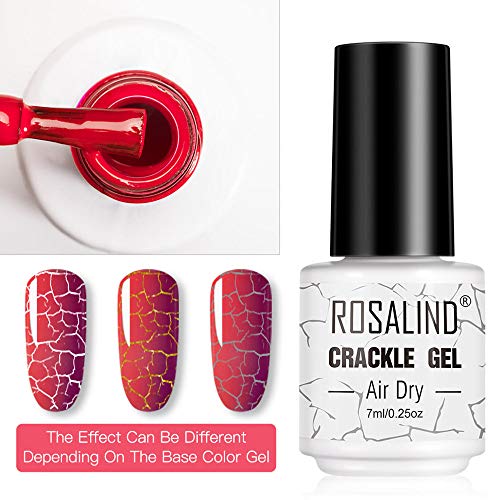 Conjunto de esmalte de uñas de gel craquelado para manicura Conjunto de arte de uñas Secado al aire Necesidad Base superior Capa Soak Off UV LED Kit de gel de uñas