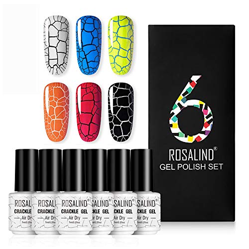 Conjunto de esmalte de uñas de gel craquelado para manicura Conjunto de arte de uñas Secado al aire Necesidad Base superior Capa Soak Off UV LED Kit de gel de uñas