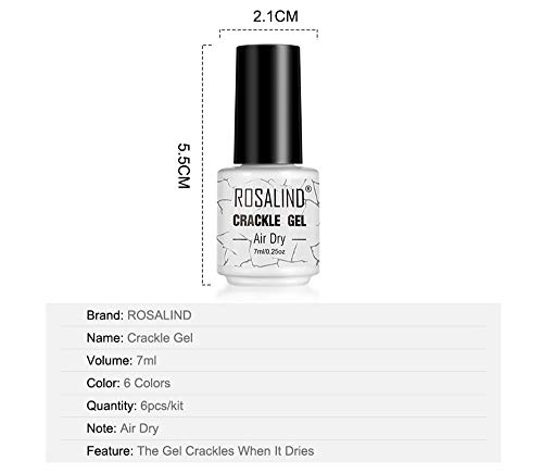 Conjunto de esmalte de uñas de gel craquelado para manicura Conjunto de arte de uñas Secado al aire Necesidad Base superior Capa Soak Off UV LED Kit de gel de uñas