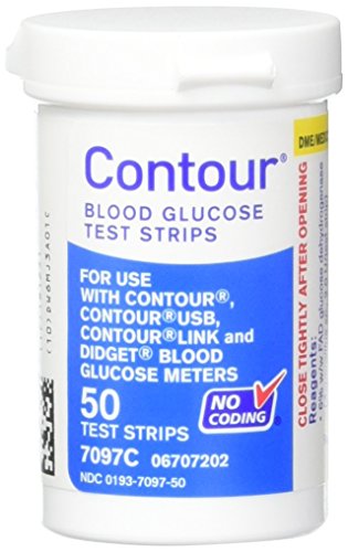 Contour Bayer Blood Glucose, 50 Test Strips