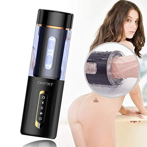 Control Por Voz Bluetooth Hombres De Telescópico Vibrante Copa Artificial Dentro De La Vagina Termostático Inteligente Plano Oral Garganta Profunda Copa Masculino Regalo De La Taza For El Varón