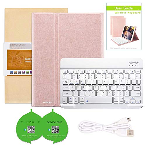 COO Funda Teclado iPad 9.7, Funda iPad 2018 con Ranura para Lápiz y Teclado Español (Incluye Letra Ñ) Bluetooth para iPad 2018/iPad 2017/iPad Pro 9.7/iPad Air 2/1 - Cubierta Magnética Delgada (Rosa)