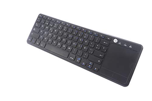 CoolBox Cooltouch - Teclado inalámbrico 2.4Ghz con touchpad multitáctil para PC/Portátil/Smart TV/Tablet. Versión Española - Color Negro