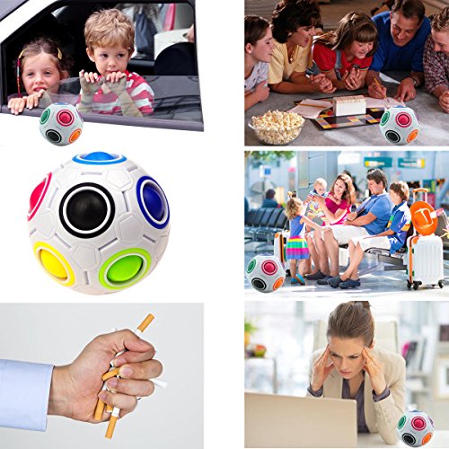 Coolzon Magic Ball Puzzle Cube Pop Rainbow Magico Cubo Fidget Juguetes Anti Estrés para Niños Adultos Educación