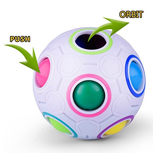 Coolzon Magic Ball Puzzle Cube Pop Rainbow Magico Cubo Fidget Juguetes Anti Estrés para Niños Adultos Educación