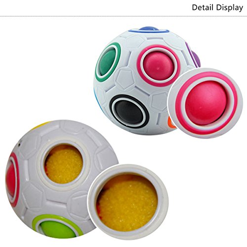 Coolzon Magic Ball Puzzle Cube Pop Rainbow Magico Cubo Fidget Juguetes Anti Estrés para Niños Adultos Educación