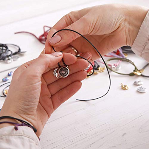 Cordón Encerado,Cera Trenzado 12 rollos 1mm Vistoso Hilo de Cuerda Cuerdas para Collar DIY Collar Pulsera Fabricación de Artesanía 120m