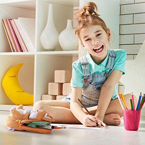 corimori Estuche Escolar (10+ Modelos) Animales De Peluche Niños, color akito el perro shiba inu (beis) (1845-006)