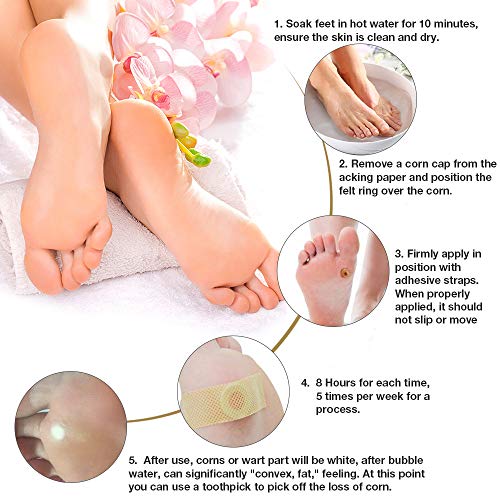 Corn Remover Pads Wart Remover Pads, Eliminar Verrugas, Eliminación de Callos, Tratamiento Anti Verrugas Tratamiento para Quitar Verrugas Comunes y Plantares (24 PCS/Box)