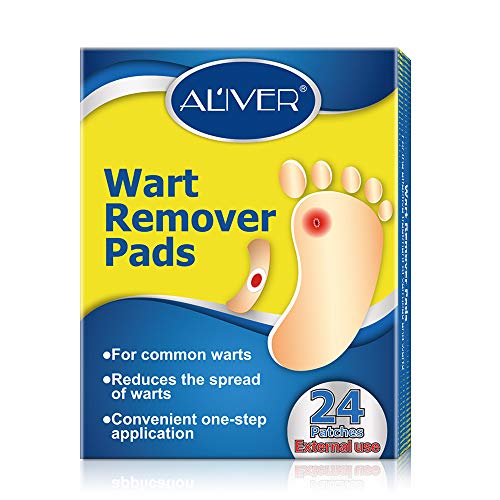 Corn Remover Pads Wart Remover Pads, Eliminar Verrugas, Eliminación de Callos, Tratamiento Anti Verrugas Tratamiento para Quitar Verrugas Comunes y Plantares (24 PCS/Box)
