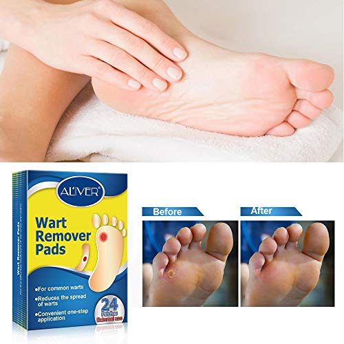 Corn Remover Pads Wart Remover Pads, Eliminar Verrugas, Eliminación de Callos, Tratamiento Anti Verrugas Tratamiento para Quitar Verrugas Comunes y Plantares (24 PCS/Box)