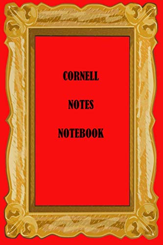 cornell notes notebook: Cornell Notes Notebook Red and Decorated | One of the rainbow or spectrum colors in addition to white and black | Decorated | ... | Great gift  | Daily note taking system.