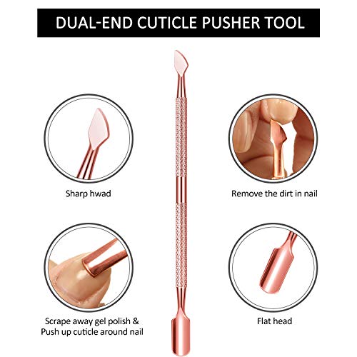 Cortaúñas Acrílico Cortador de Puntas de Uñas con Empujador de Cutícula Limpiador de Uñas de Cuchara y 2 Piezas Limas de Uñas Herramientas de Manicura para Uñas Artificiales