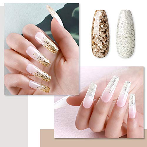 Coscelia Kit Uñas de Gel Completo Gel de Fototerapia de Uñas 36W Lampara LED/UV Pegamento Puro Glitter Herramientas de Manicura