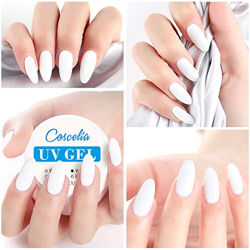 Coscelia Poly UV Gel Gel de Construccion para Uñas Kit Uñas de Gel con Lampara Gel Constructor Uñas UV Gel Kit Uñas Semipermanentes Kit Completo Profesional