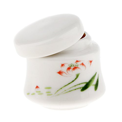 Cosméticos Estuche de Cerámica a Prueba de Fugas para Almacenaje de Polvo Suelto/Bálsamo Labial/Ungüento/Té - 25ml Lotus