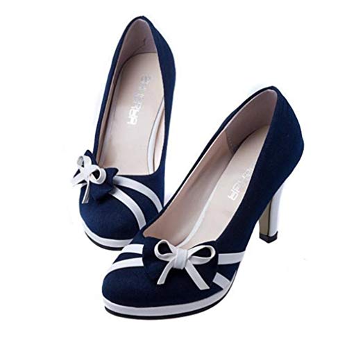 Covermason Zapatos Tacón alto mujer verano 2018, punta redonda de mujer de moda de primavera