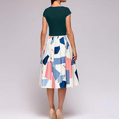 COZOCO Vestido para Mujer Casual Verano Mujer Mujer Verano Vestido Playa Mujer Vestido De Playa Ropa De Mujer (Multicolor,EU-36/CN-M)