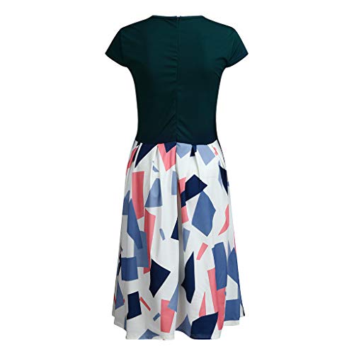 COZOCO Vestido para Mujer Casual Verano Mujer Mujer Verano Vestido Playa Mujer Vestido De Playa Ropa De Mujer (Multicolor,EU-40/CN-XL)