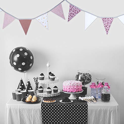 cozydots Guirnalda de banderines de Doble Cara Guirnalda de Tela, guirnaldas Coloridas para Decorar la habitación de los niños, decoración de Fiestas (summer, 200)