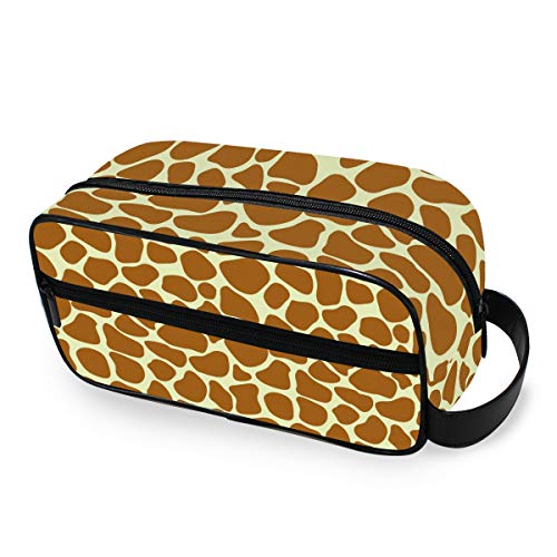 CPYang Neceser de Viaje con Estampado de Jirafa y Animales, Bolsa de Maquillaje portátil para Hombres y Mujeres