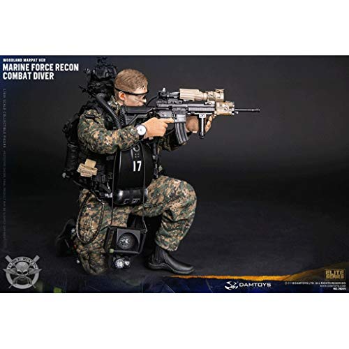 CQ 1/6 Ejército Escala figura de acción militar, 12 pulgadas MARINO Force Recon buceador del combate ARBOLADO MARPAT VER flexible macho soldado modelo de recogida de juguetes militares Set de Juegos m