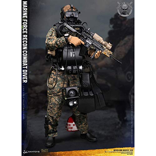 CQ 1/6 Ejército Escala figura de acción militar, 12 pulgadas MARINO Force Recon buceador del combate ARBOLADO MARPAT VER flexible macho soldado modelo de recogida de juguetes militares Set de Juegos m