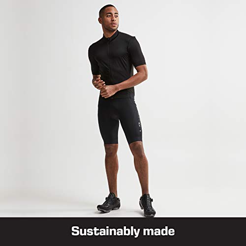 Craft Essence Full Zip Short Sleeve UPF 25+ Cycling Bike Jersey Camiseta, Hombre, Negro, Large