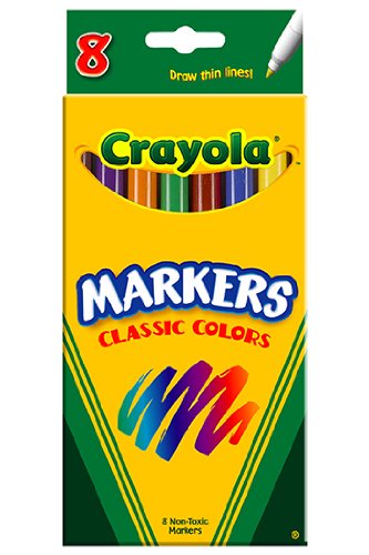 CRAYOLA LLC - Juego de 16 rotuladores para dibujo de Formerly Binney y Smith (8 colores)
