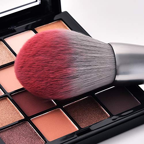 Crazy Hot Juego de brochas de maquillaje, 10 unidades, profesional, sintéticas, para polvos, correctores, cejas, base, polvo líquido, crema mezcladora, juego de brochas con estuche