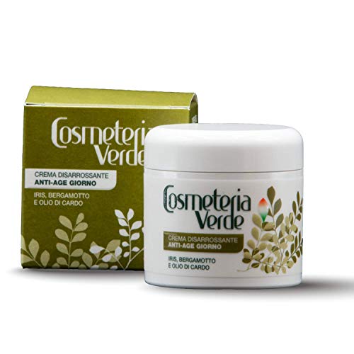 Crema Anti-enrojecimiento Anti-edad Día Cosmeteria Verde - Crema por la noche para el tratamiento especifíco para la piel sensible con presencia de capilares superficiales dilatados...