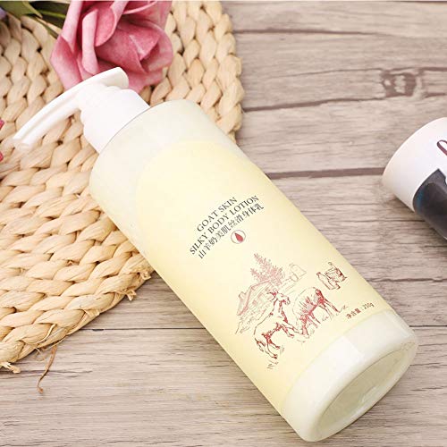 Crema Corporal Leche de Cabra Alivio Loción Corporal para Eliminar Líneas Finas del Cuerpo y Piel de Pollo, Hidratación y Antienvejecimiento Verano Crema Corporal Calmante 250 ml