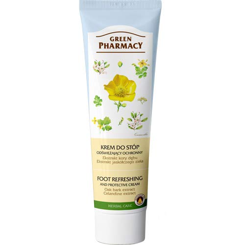 Crema de pies 100 ml /extracto de corteza de roble, aceite de árbol de té y celidonia /previene el olor desagradable durante 5 días