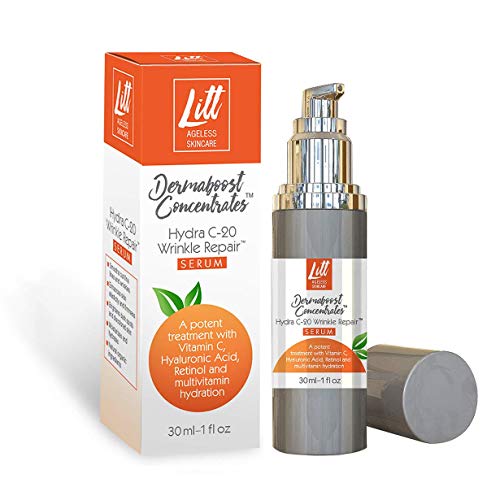 Crema de suero de vitamina C al 20% con ácido hialurónico, retinol, vitamina E e hidratación multivitamínica suaviza las arrugas, ingredientes orgánicos, unifica la tez, elimina las manchas oscuras