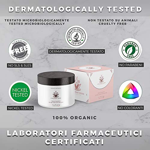 Crema facial antiarrugas 100 ml de baba de caracol y 8 activos funcionales Crema hidratante natural antienvejecimiento para cuello facial y escote Made in Italy