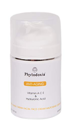 Crema Hidratante Facial Antiarrugas de Acido Hialuronico Puro Vitamina A (Retinol) C E | Reafirmante Antienvejecimiento | Aloe Vera Centella Asiatica | Aceite de Argan Jojoba Manteca de Karite