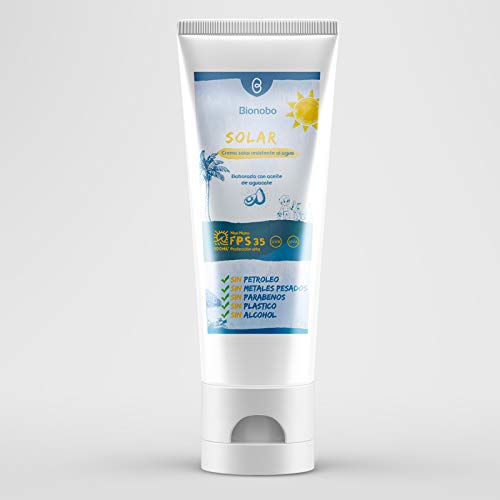 Crema Solar elaborada con Aceite de Aguacate y Zinc SPF 35 (100% Natural, Sin Químicos) 100ml | Vegana, Sin parabenos, Gluten, Nanopartículas y Productos Derivados de Petróleo