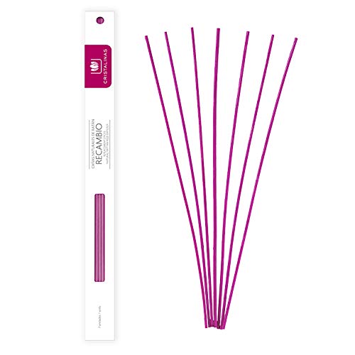 CRISTALINAS. Pack Recambio Natural Wood + Varillas Ratan. 0% Alcohol. Mas de 12 semanas de duración. 100ml. Aroma (Moras, 100 ml + Pack Varillas)