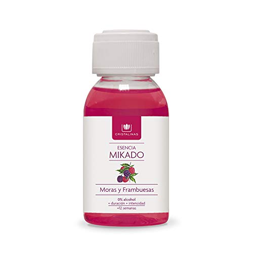 CRISTALINAS. Pack Recambio Natural Wood + Varillas Ratan. 0% Alcohol. Mas de 12 semanas de duración. 100ml. Aroma (Moras, 100 ml + Pack Varillas)