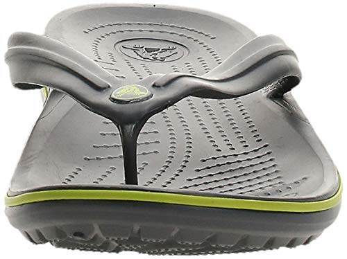 Crocs Crocband Flip, Chanclas Unisex Adulto, Gris (Graphite/Volt Green), 46/47 EU