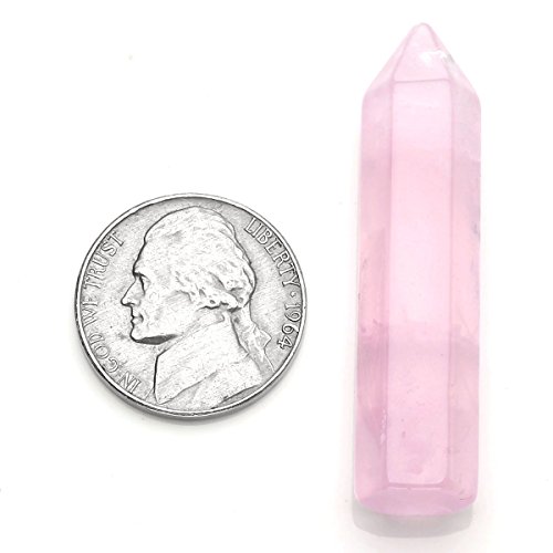 CrystalTears - 4 piezas de cristales curativos, varita de punto único, 10 x 45 mm, piedras pulidas pulidas, amatista/cuarzo transparente/cuarzo rosa/sodalita