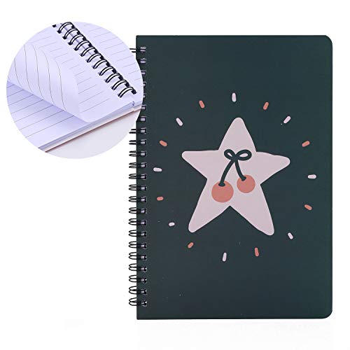 Cuaderno Espiral Rayado(A5) - Cubierta de Cartón Extraduro - Libretas Bonitas - Notebook Emotions - Planificador Perfecto para Viajar - Pack de 4 Unidades