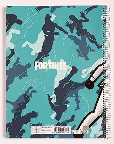 Cuaderno Tapa Polipropileno A4 5X5 Microperforado Fortnite 2