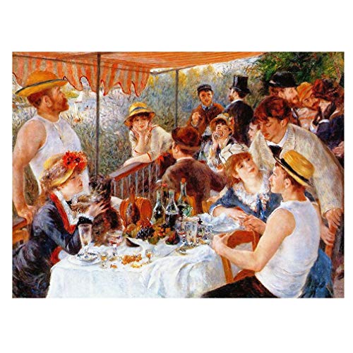 Cuadro Lienzo, Impresión Digital - El Almuerzo De Los Remeros Pierre Auguste Renoir, cm. 80x100 - Decoración Pared