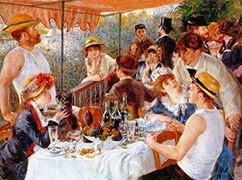 Cuadro Lienzo, Impresión Digital - El Almuerzo De Los Remeros Pierre Auguste Renoir, cm. 80x100 - Decoración Pared