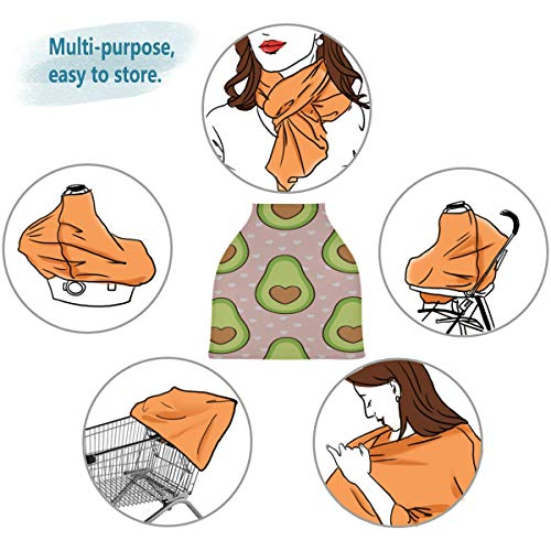 Cubierta de asiento de coche de bebé para niños Cubierta de carrito de compras de fruta de aguacate Cubierta de lactancia para bebés Cubierta de asiento de carrito de compras para bebés Protege a beb