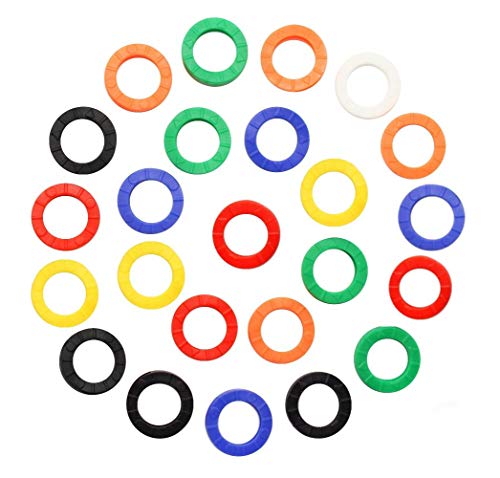 Cubierta de Llave Colores,32 Pack Funda de Teclado Etiquetas Tapa de Llaves de Identificación para Casa Oficina Hotel Goma Ronda