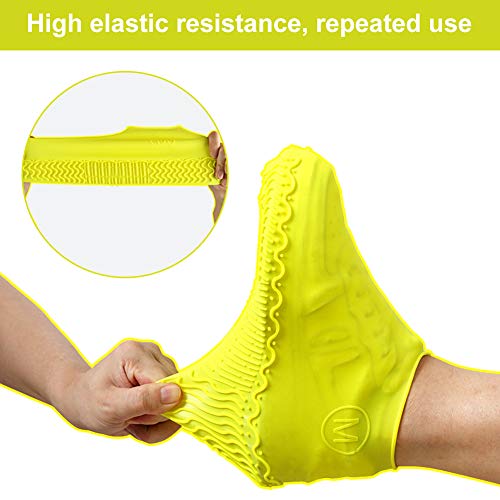 Cubierta del Zapato, Cubrecalzado, Cubierta del Zapato Impermeable, Funda de Silicona para Zapatos con Suela Antideslizante, Lavable Cubierta del Zapato Reutilizable Para Días de Lluvia y Nieve-M