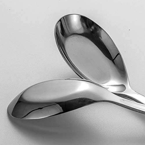 Cucharones para servir De espesor grueso y resistente sopa de cucharas, cucharas de acero inoxidable sopa, cucharas de mesa for el hogar, la cocina o restaurante, juego de 3 Cuchara para Espaguetis